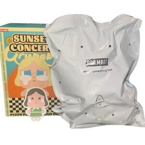 NIB Pop Mart Crybaby Sunset Concert Series Plush Pendant Blind Box Dim Green